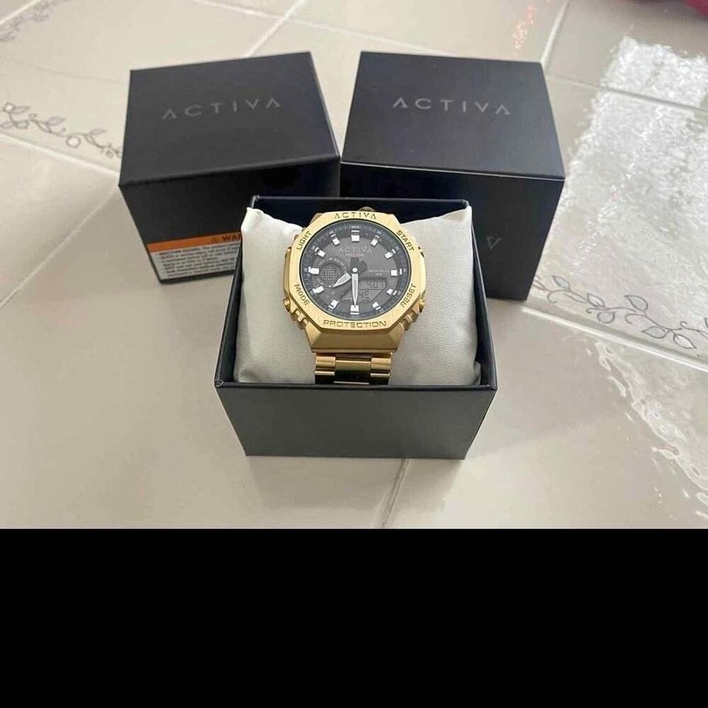 NEW! Activa x Invicta Digital Unisex Watch -45.5mm, GOLD (ACWM423-007)